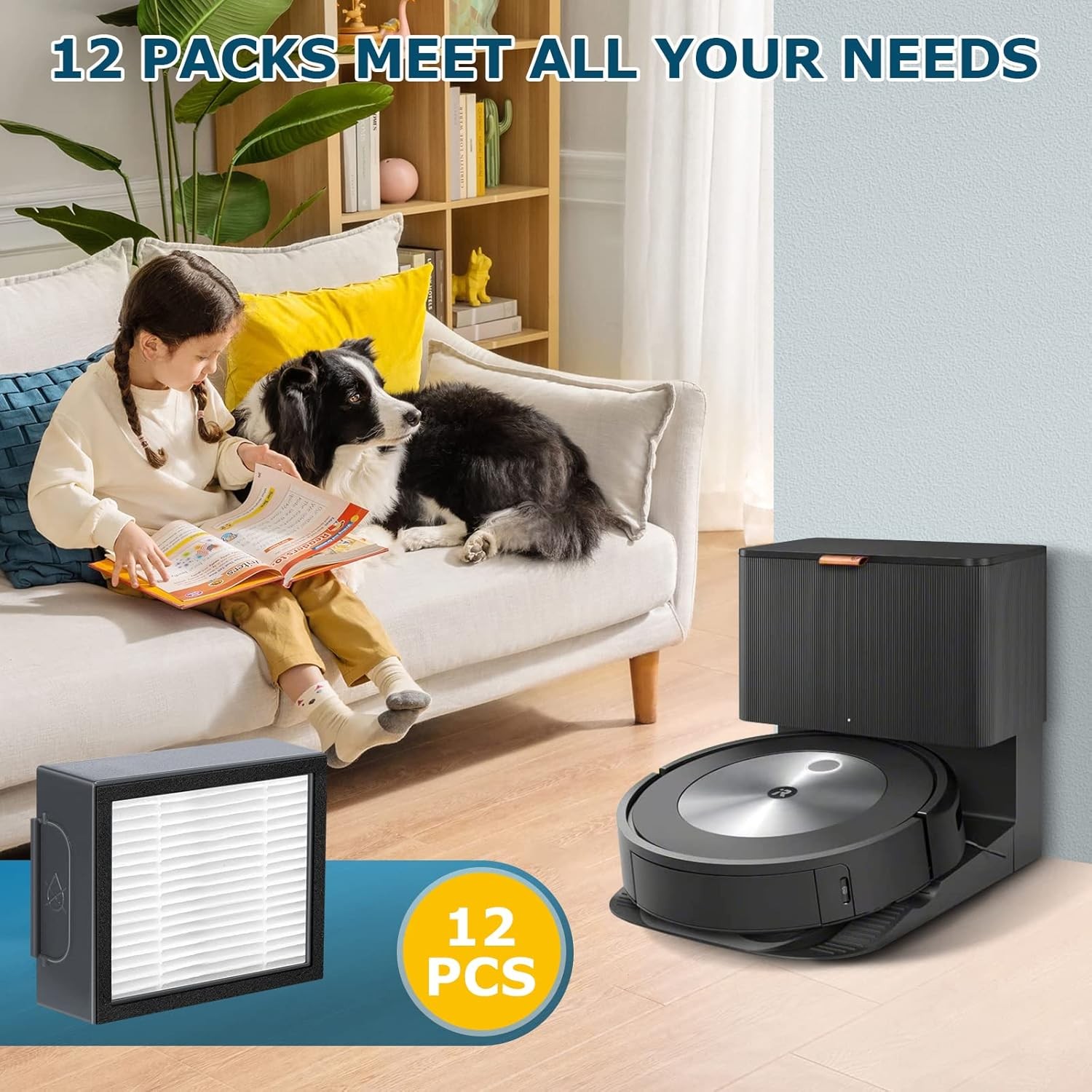 Filter Replacement for iRobot Roomba e i and j Series i7 i7 plus i3 i3 E5 E6 E7