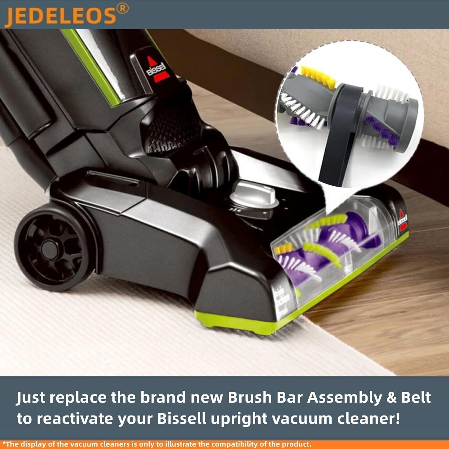 Vacuum Cleaner Brush Roll Belts for Bissell Cleanview Swivel Pet Parts 2252 2254