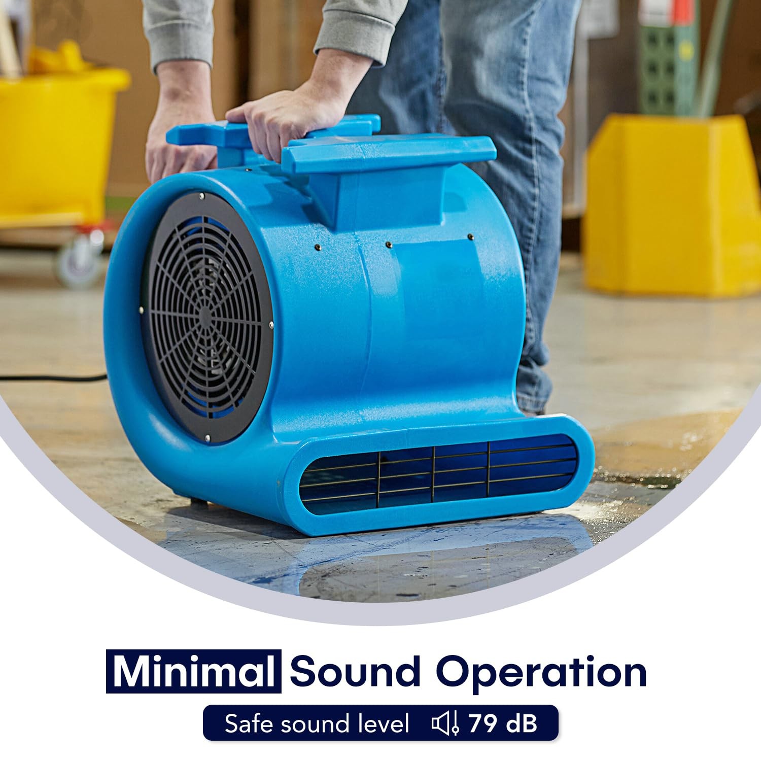 MOUNTO 3-Speed Air Mover 1HP 4000+ CFM Monster Floor Blower Carpet Dryers