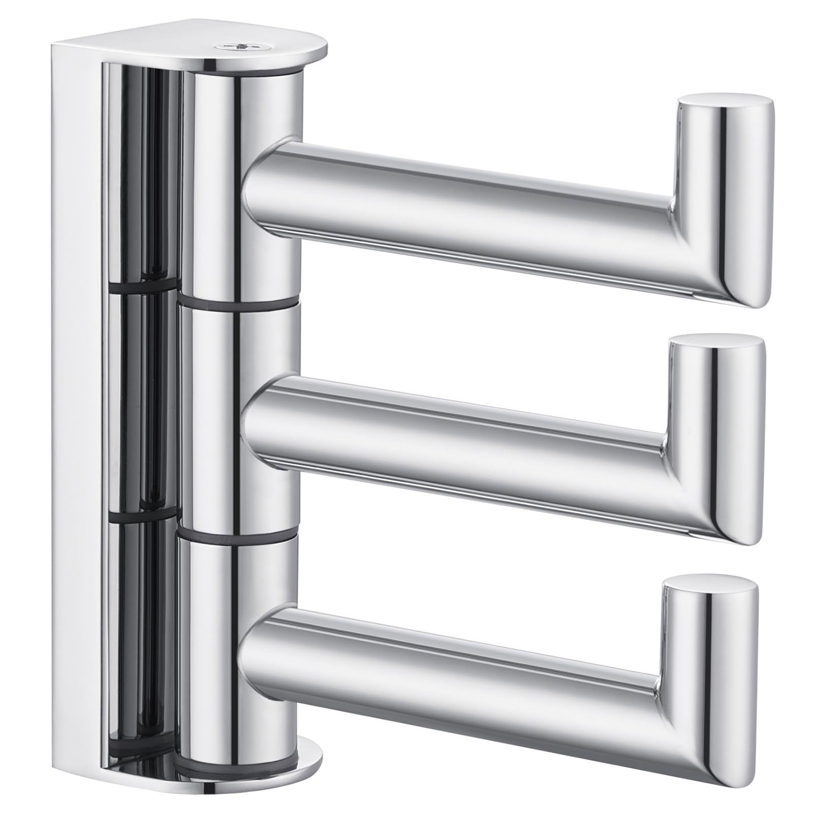 Swivel Towel Hook Polished Chrome 304 Stainless Steel Triple Robe Hook With Mult