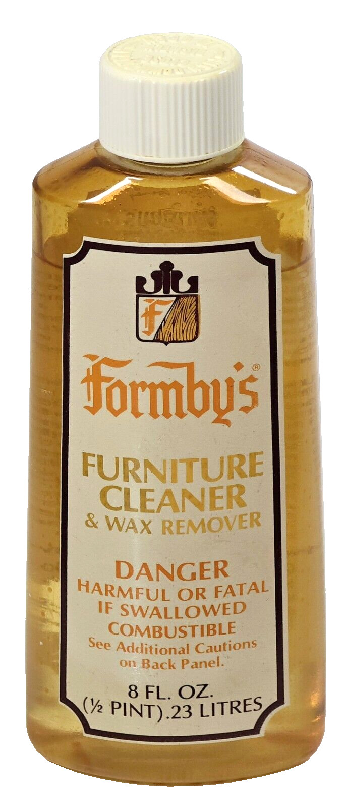 Vintage Furniture Cleaner & Wax Remover 8 oz Plastic Bottle ~ 90% Full
