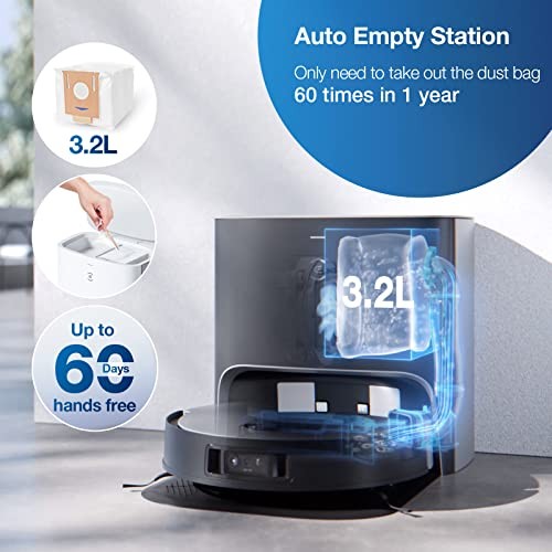 ECOVACS DEEBOT X1 PLUS ROBOT VACUUM AND MOP COMBO WITH SELF EMPTYING STATION