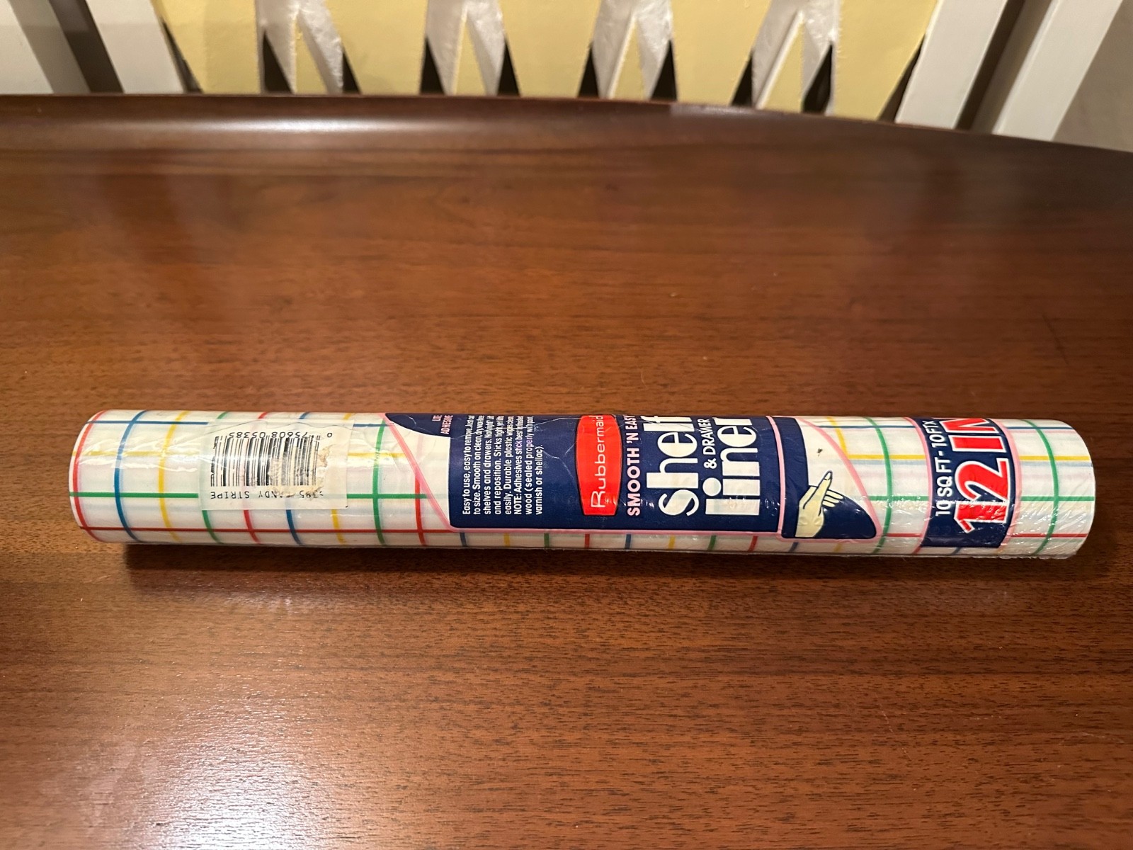 Rubbermaid Shelf Liner Primary Candy Stripe 1986 Smooth & Easy 10’ X 12” 5385