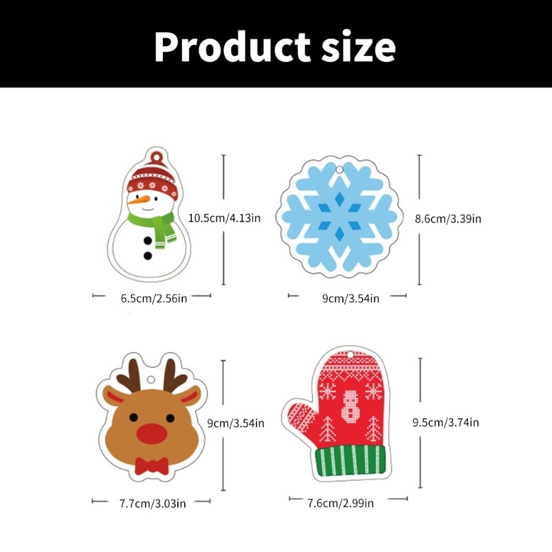 Pack Of 4 Christmas Theme Kitchen Sponges No Scratch Dish Cleaning Essential