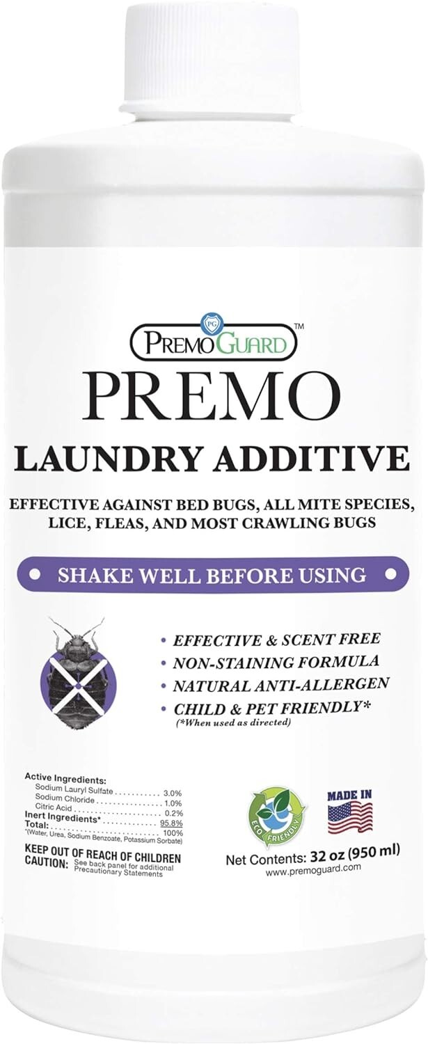 Effective Non-Toxic 32 oz Bed Bug & Mite Laundry Detergent for Safe Cleaning