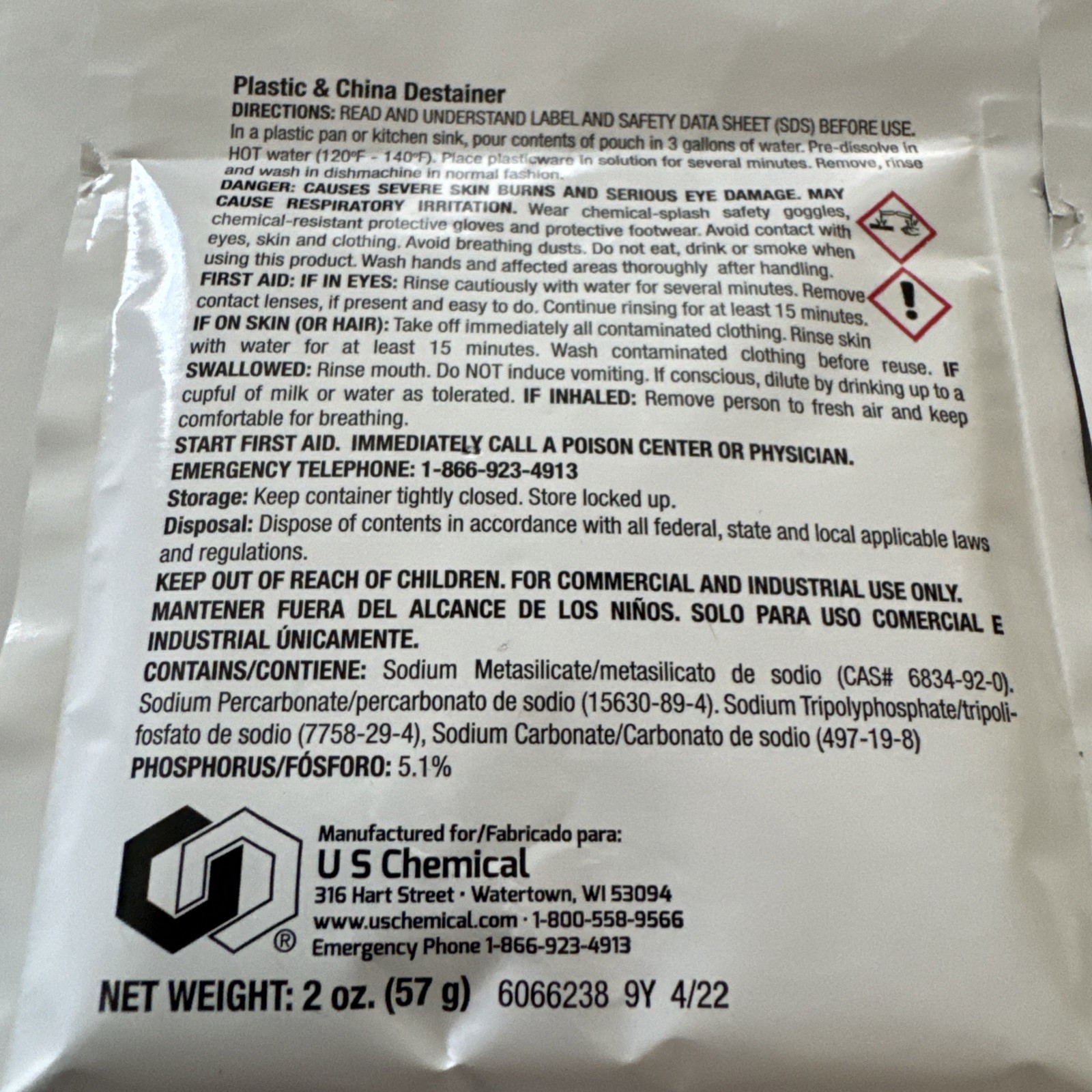 3x Array Powered Plastic China Destainer | 2oz Packs – Cleaning Product