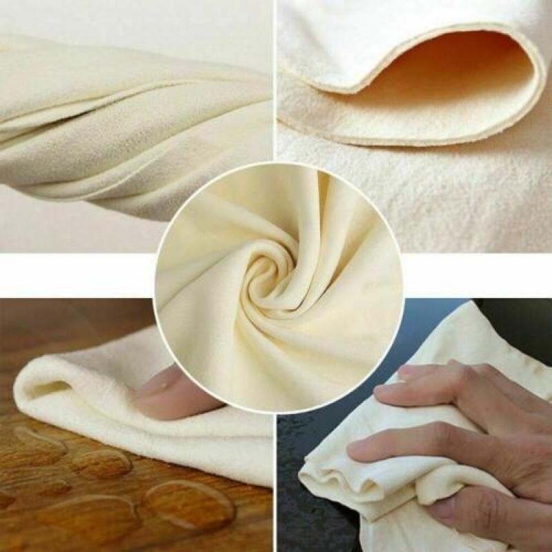 Car Cleaning Cloth Washing Absorbent Drying Shammy Towel Natural Chamois Leather