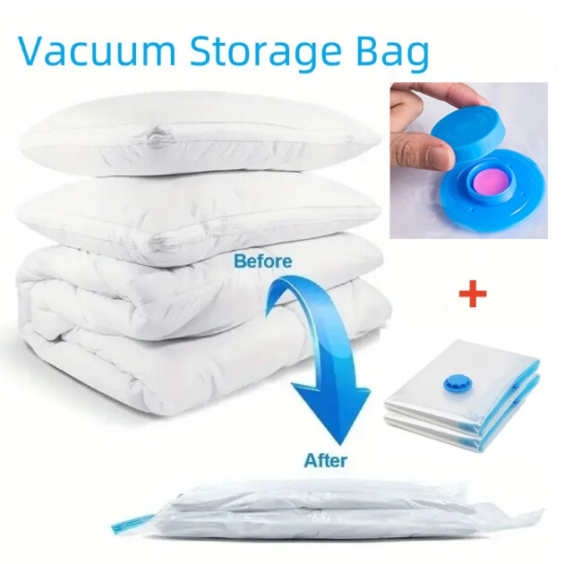 10 x Jumbo Vacuum Storage Bags Travel Space Saver Garment Seal Clothes Organizer