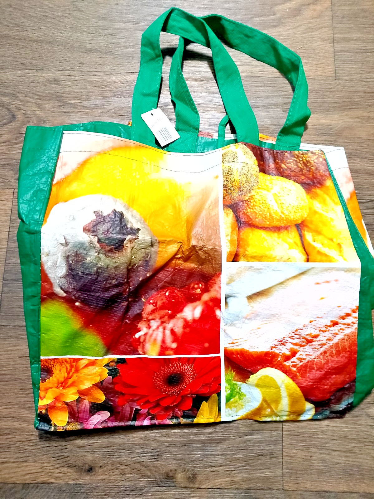 Farm Fresh reuseable shopping bag with tag 13×8.5×13 inches