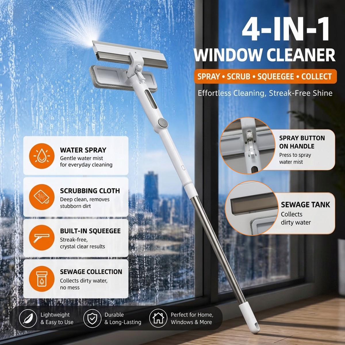 4-in-1 Long Ultra-fine Fiber Cleaning Brush