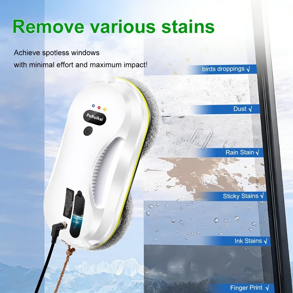 PuRuiKai Household Window Automatic Water Spray Cleaning Robot,With Intelligent