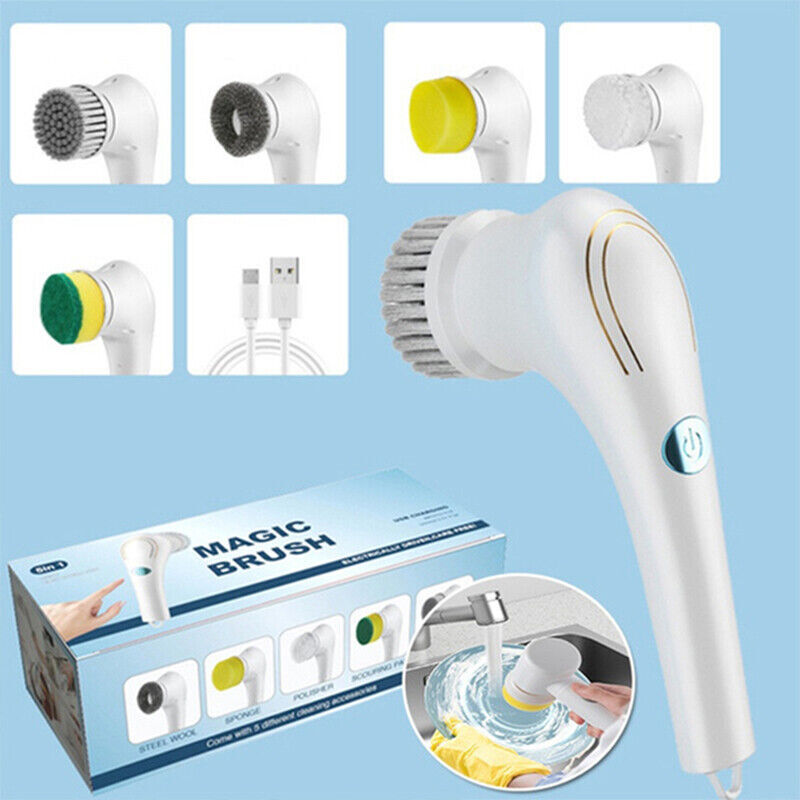 2 pack Electric Cordless Cleaning Brush Spin Scrubber Turbo Scrub Cleaner