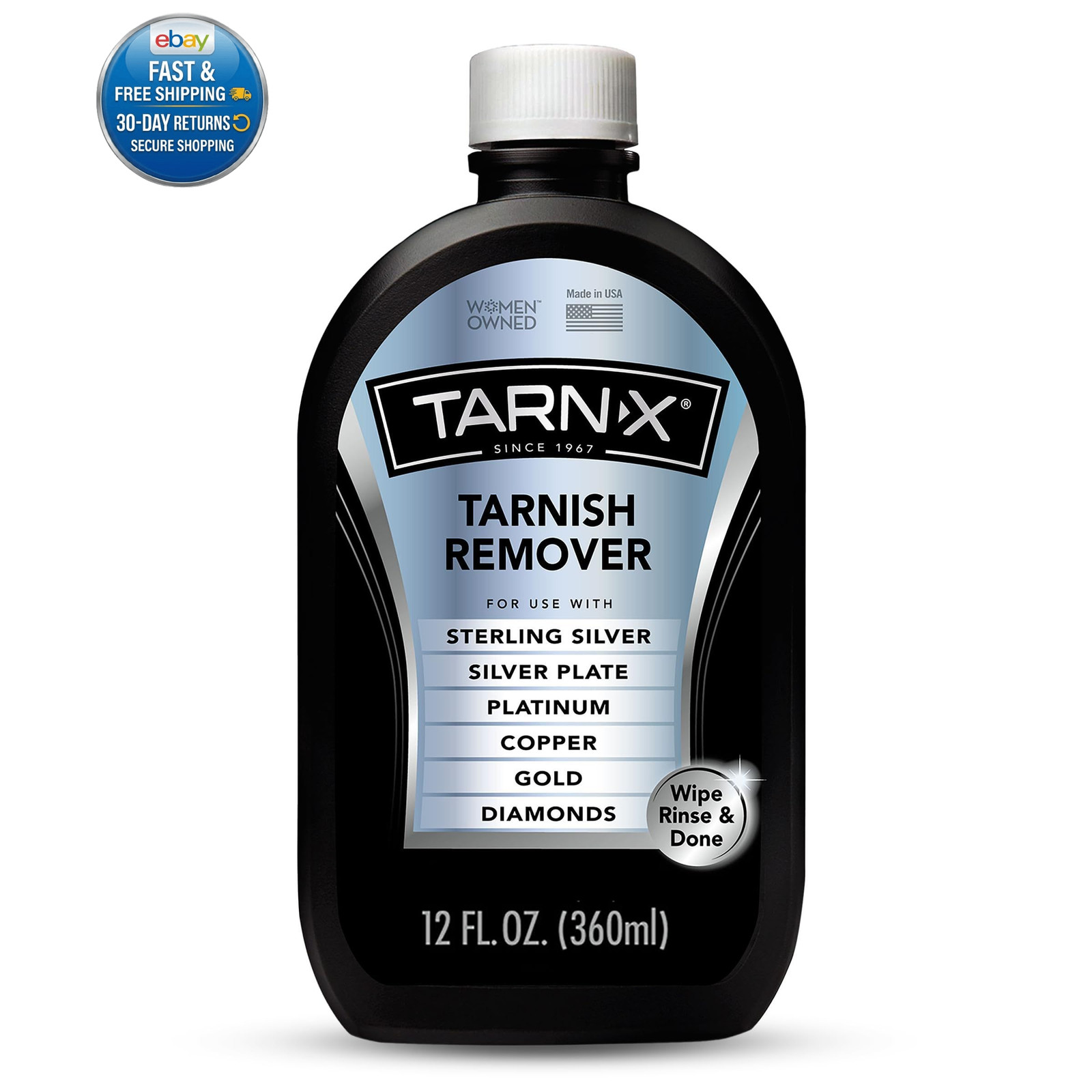 Tarnish Remover, 12 oz. Bottle, Platinum, 12 Fl Oz (Pack of 1), Multi