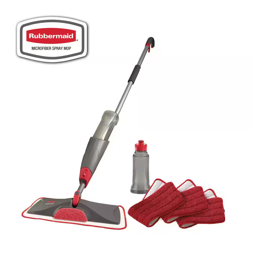 Reveal Floor Spray Mop 14 In. Flat Mop with Microfiber Mop Head
