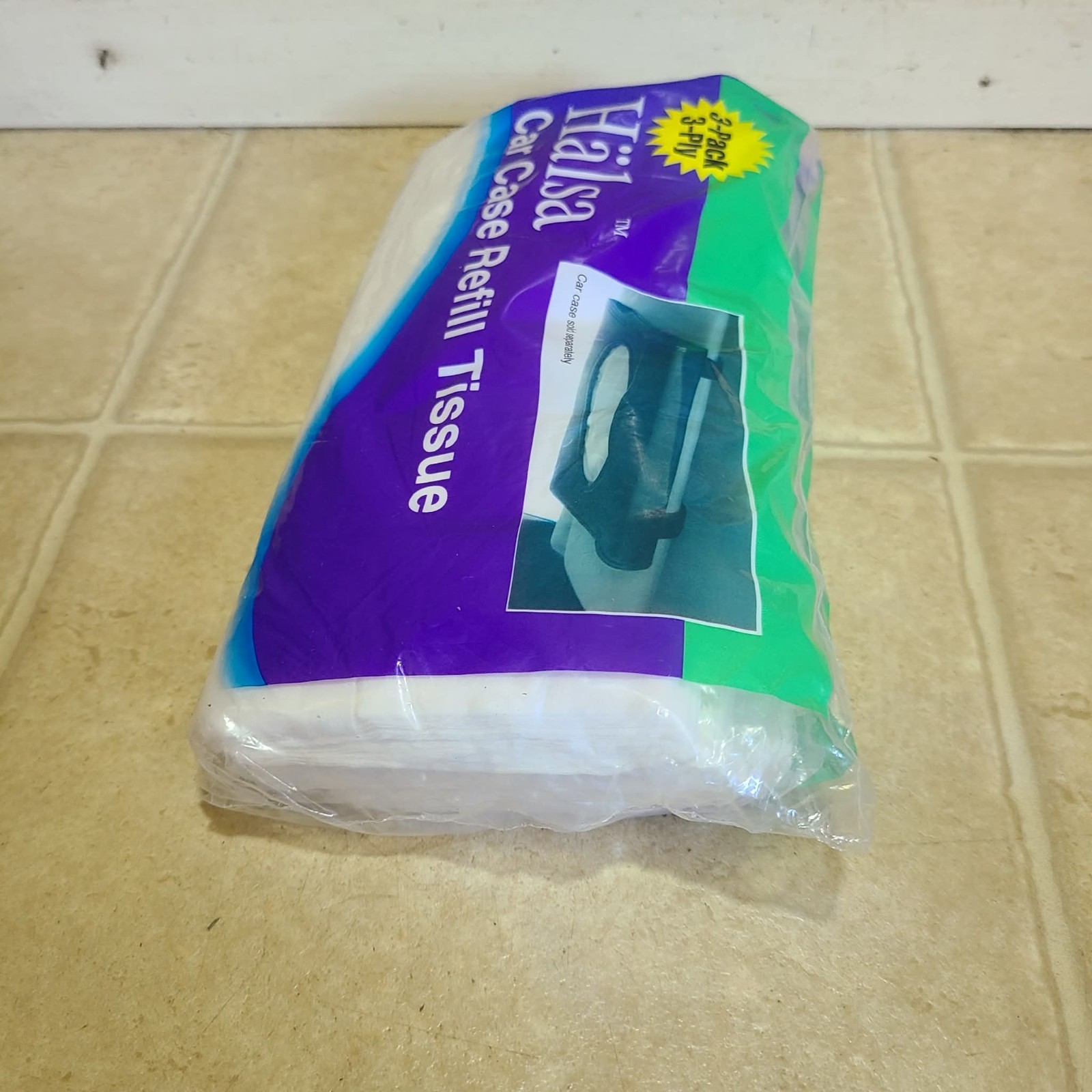 Tempo Car Tissue Refills Halsa 3 Pack Sealed Auto Visor Holder Replacement Packs
