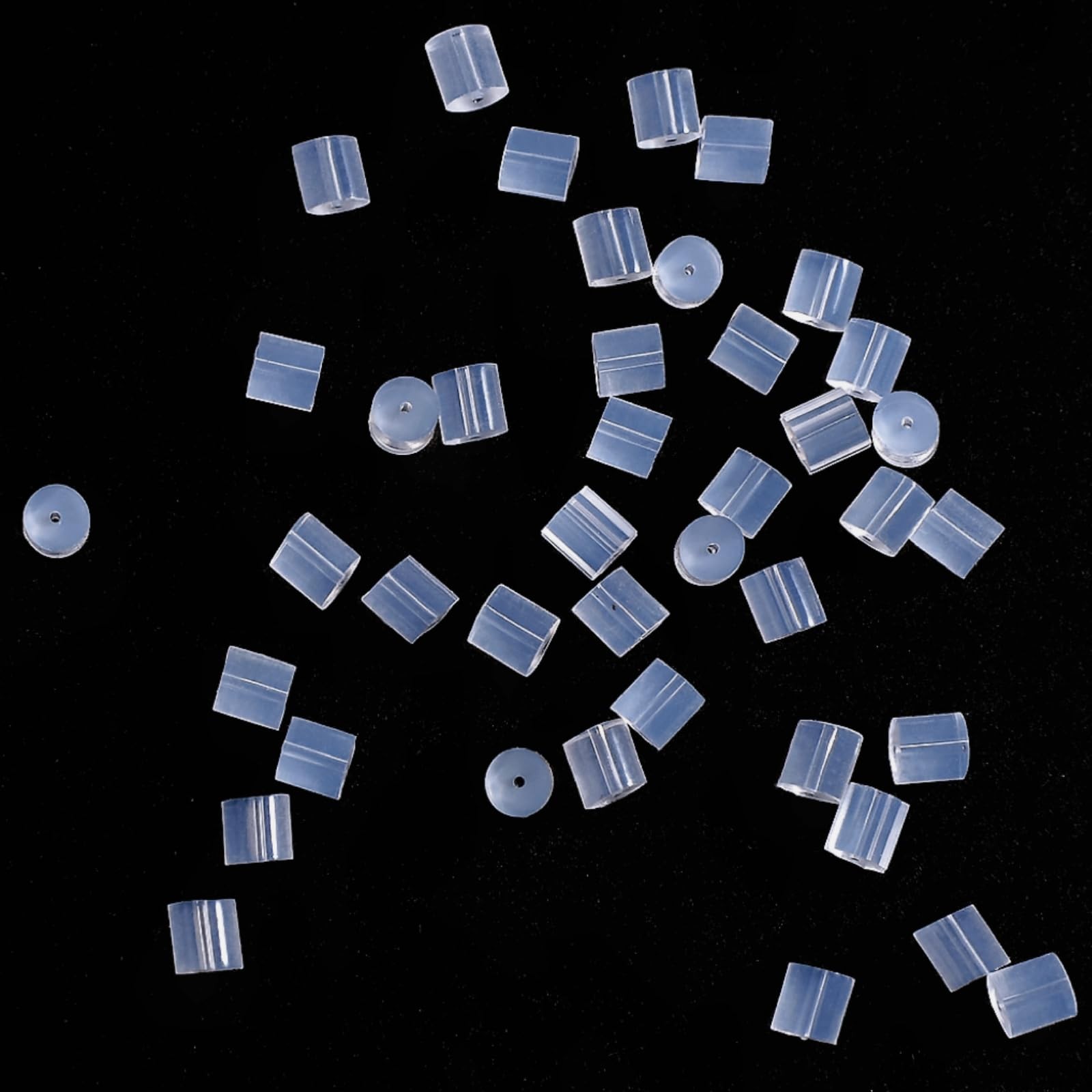 Clear Earring Backs, 200PCS Plastic Stoppers, Tube