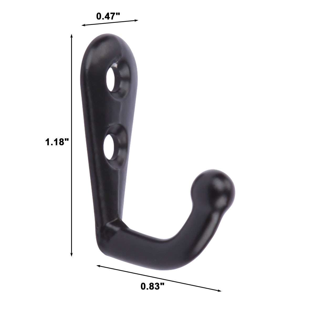 40Pack Hanging Metal Single Hook Clothes Hat Coat Robe Wall Door Hangers Hooks