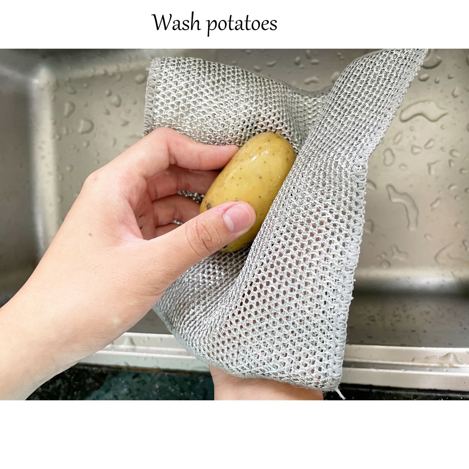 10-piece single square wire dishwashing cloth set