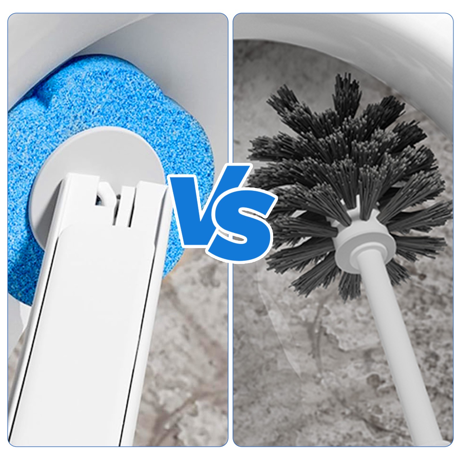 60x Disposable Toilet Brush Refills 3-Layer Sponge Cleaning Pads Compatible Wand