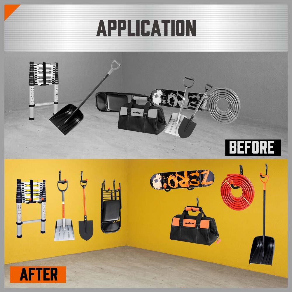 Heavy Duty Storage Hooks Wall Mounted Ladder Garage Bikes Tools Garden Shed