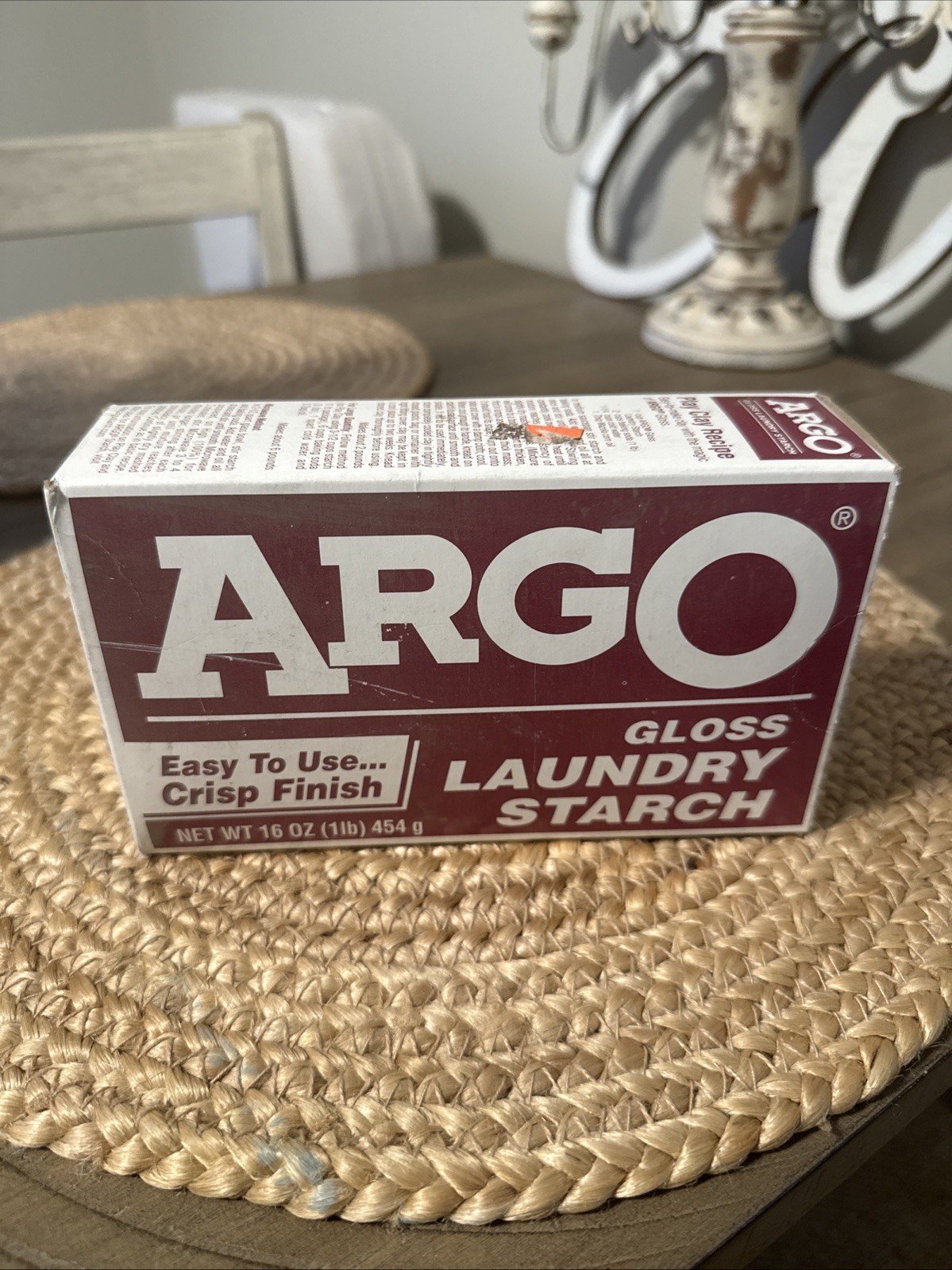 NEW SEAL ARGO Gloss Laundry Starch Red Removes Greasy Spots 16oz