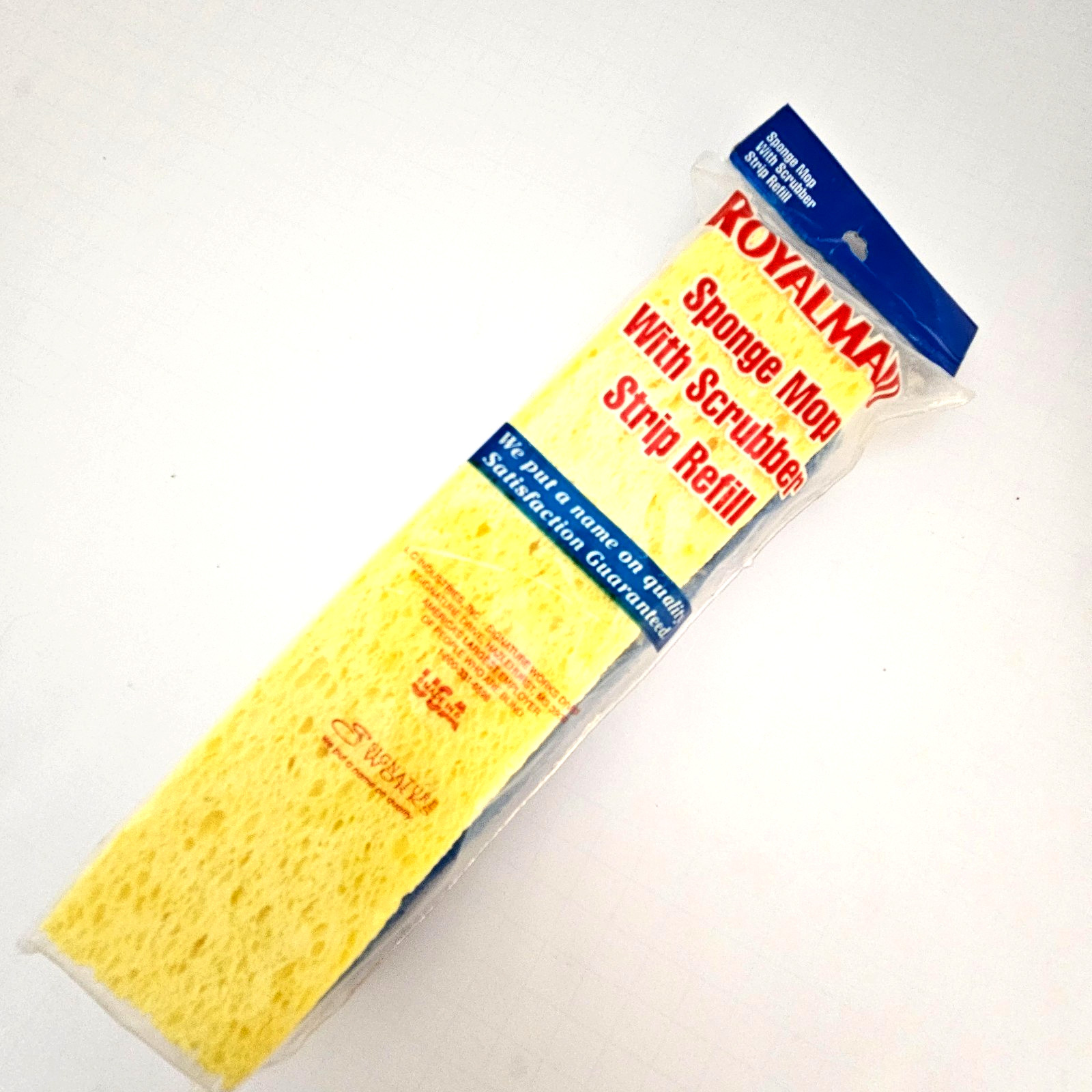 Royalmaid Spong Mop With Scrubber Strip Refill 8.5″ Length NOS Made in USA