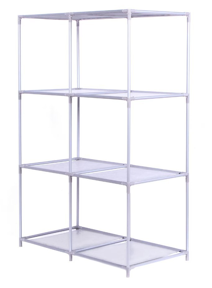 6-Cube Storage Rack Modular Organizer Unit Shelving – Gray – NEW – Easy Assembly
