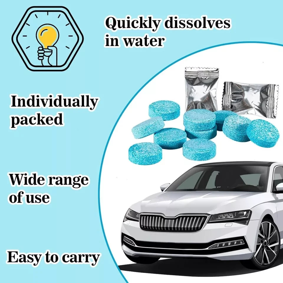 Car Windshield Washer Tablets, Washer Fluid Tablets Glass Cleaner, 100 Pcs…