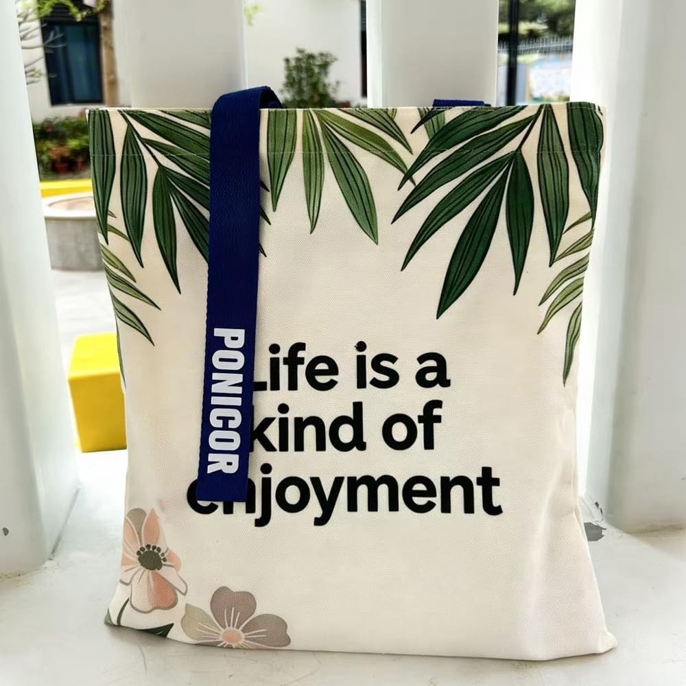 Canvas Tote Bag for Women, Reusable Large Capacity Shoulder Bag, Lightweight …