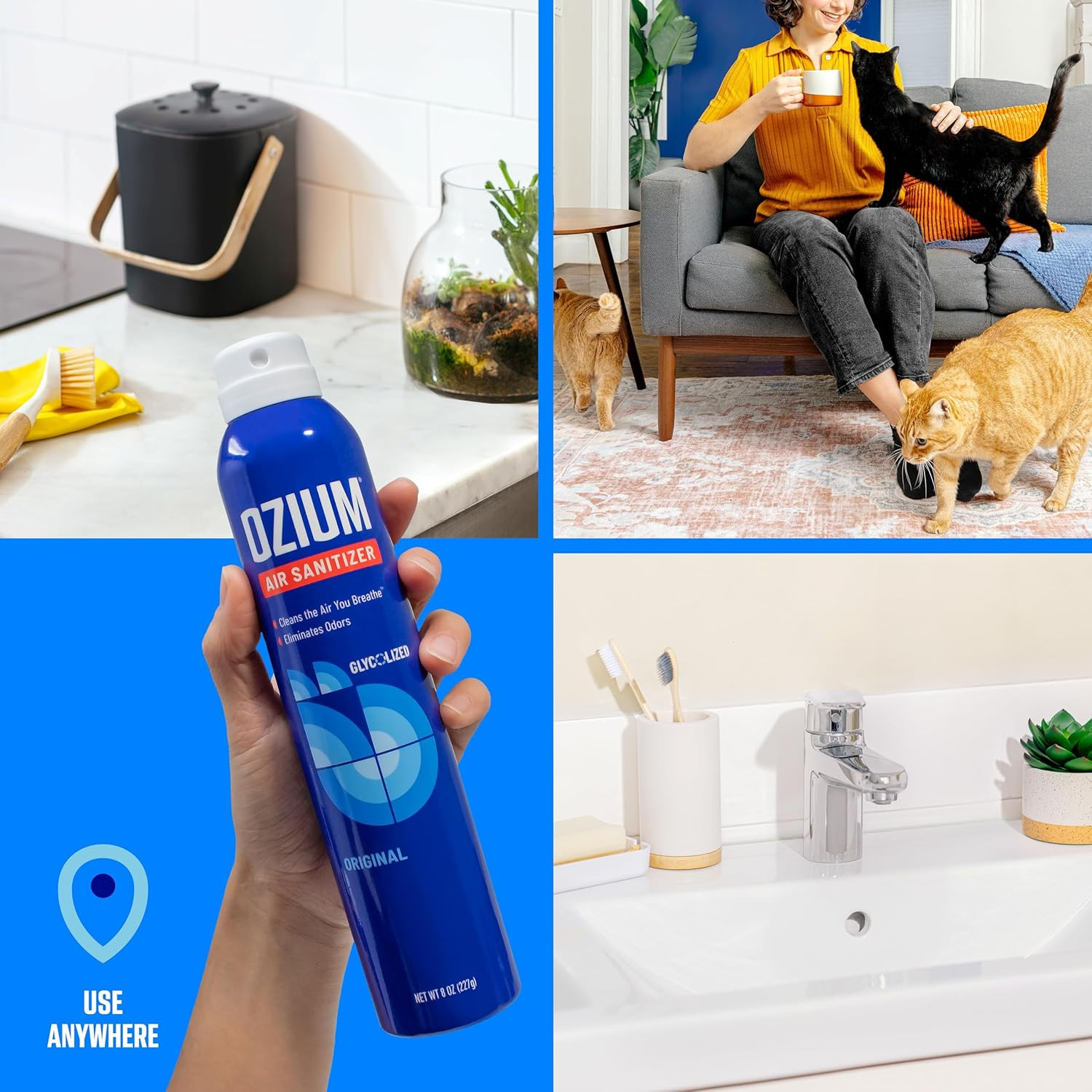 Ozium 8 Oz. Air Sanitizer & Odor 8 Ounce (Pack of 2), 8 2)