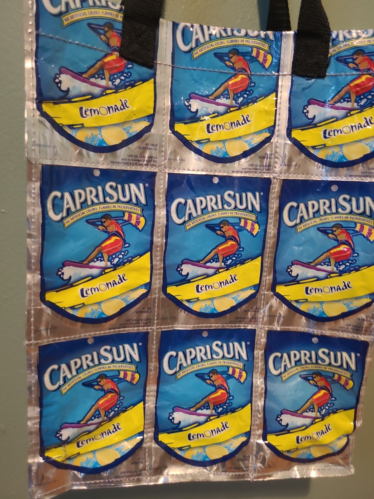 Capri Sun Fruit Punch Pouch Shopping Tote Bag Recycled Reusable Terracycle