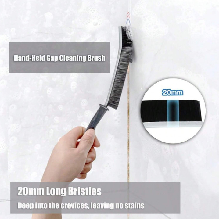 1 pc Multi-Function Crevice Brush for Kitchen & Bathroom Tile Deep Cleaning