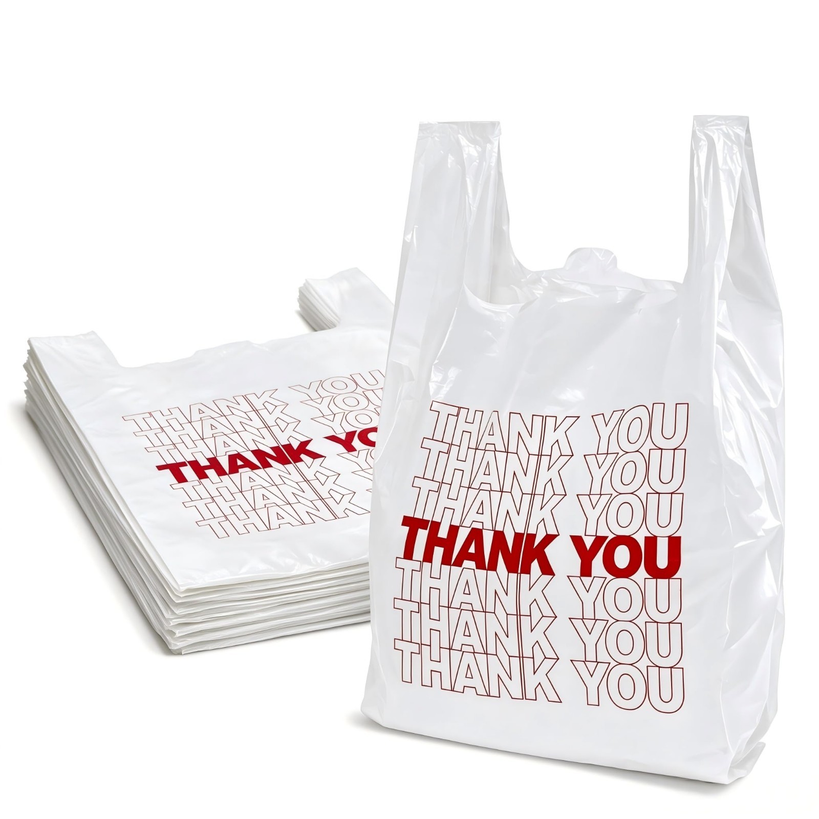 100 Ct plastic bags/Shopping Bags/Thank You Bags/Reusable and Disposable Grocery
