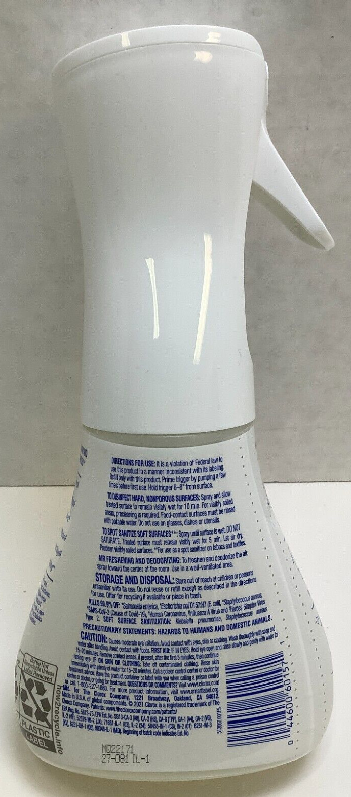 Clorox Disinfecting Mist Multi-Surface, 10oz, Lemongrass Mandarin, Case of 6