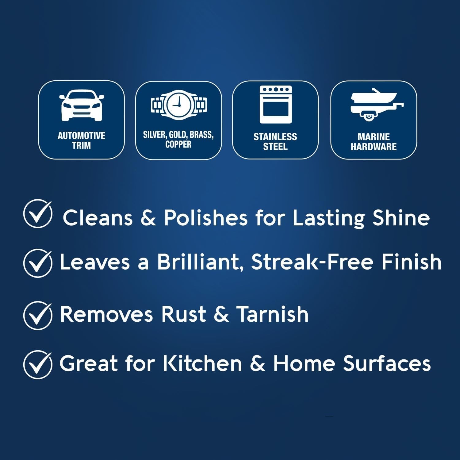 Eagle One Nevr Dull All Metal Wadding Polish, Chrome and Metal Cleaner for Cars,
