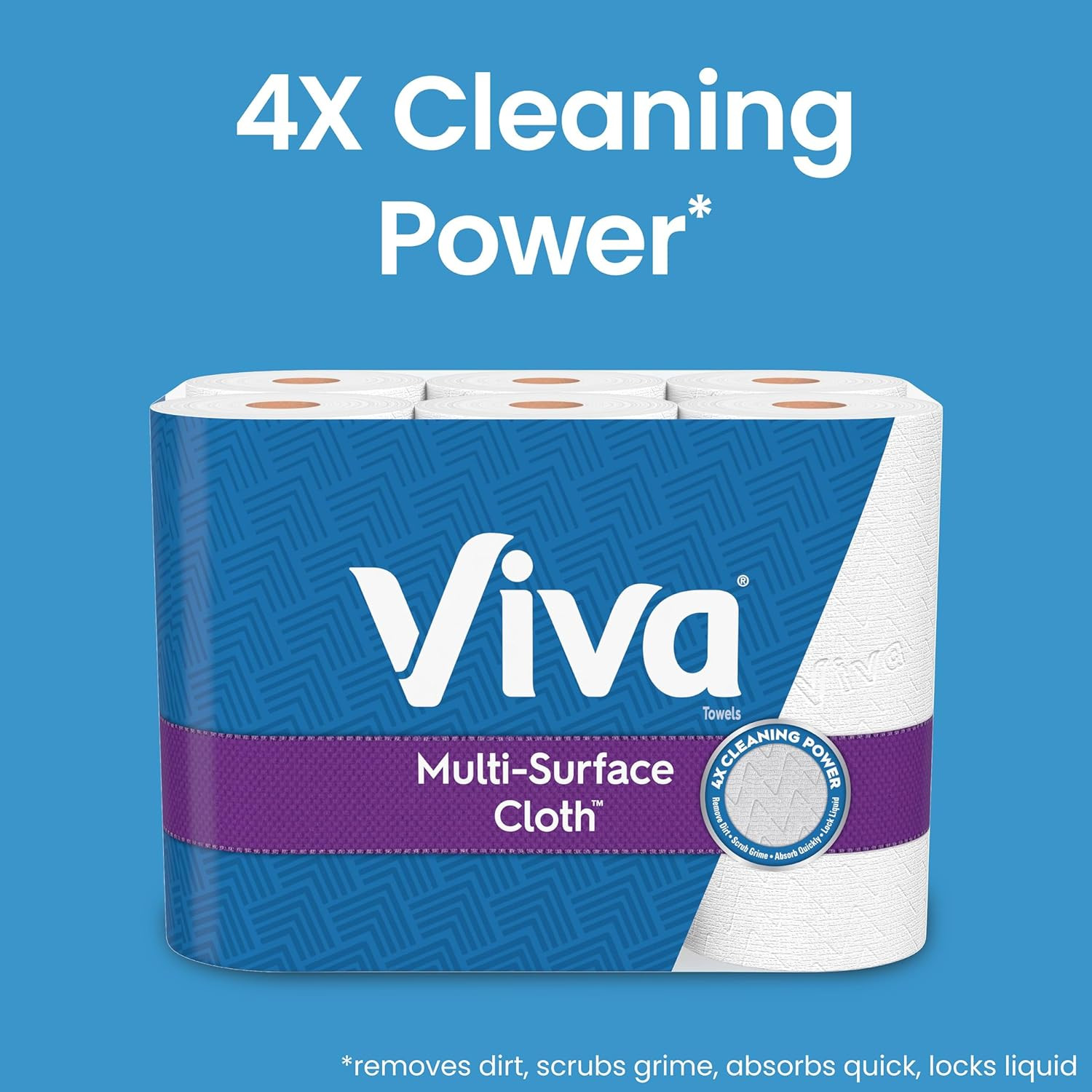 Multi-Surface Cloth Paper Towels, 24 Double Rolls, 110 Sheets per Roll (4 Packs
