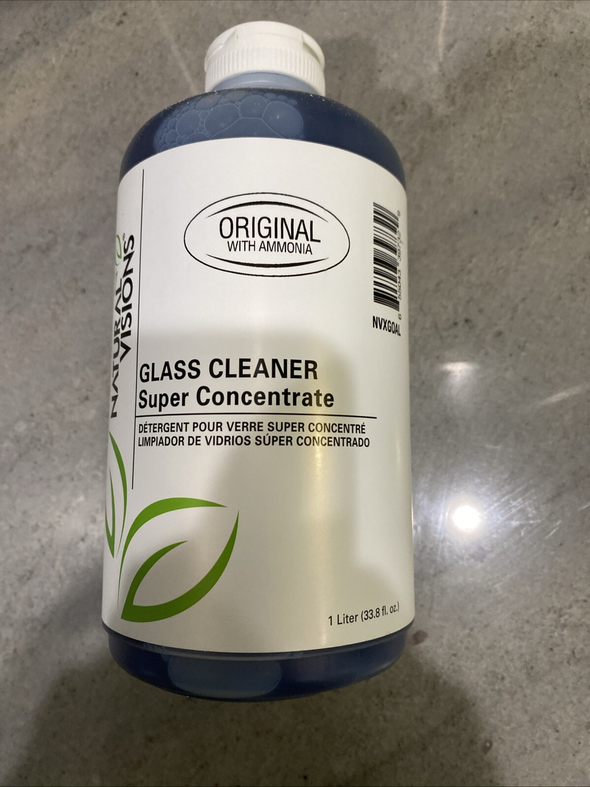 Sealed Natural Visions Glass Cleaner Super Concentrate 1 Liter 33.8 fl