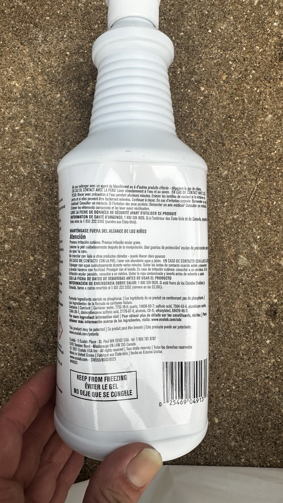 Ecolab Creme Cleanser Bathroom 32 fl oz Unscented EPA Safer Choice 6000251