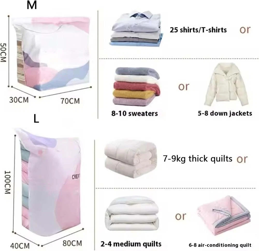 No Pump 3D Vacuum Storage Life Space Creator Better Life Space Bags for Clothes