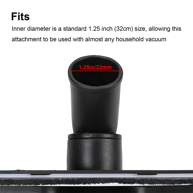 Universal 12″ Vacuum Cleaner Attachment 360 Floor Brush Tool 1.25″ 1-1/4″ 32mm