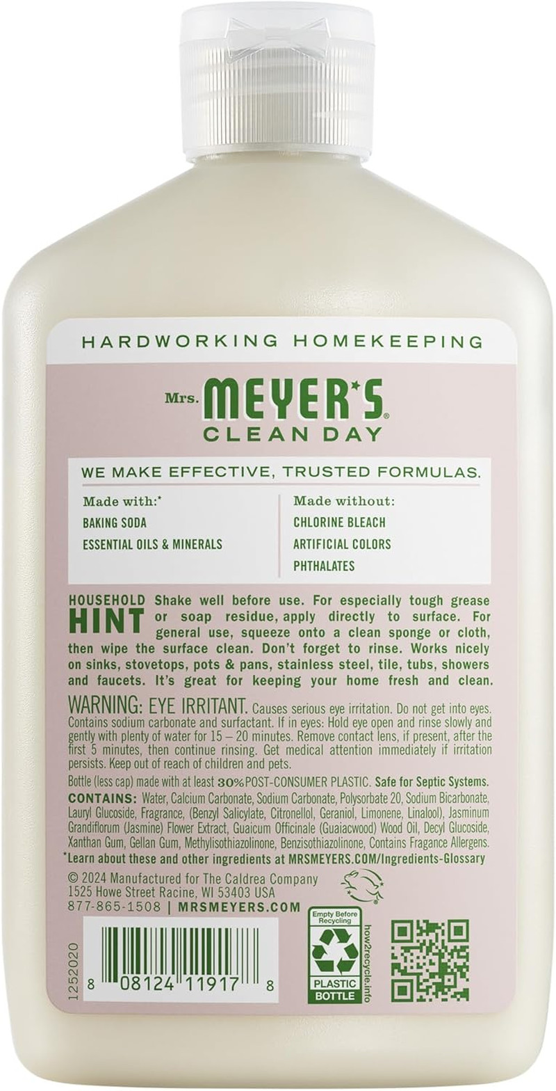 Mrs Meyers Baking Soda Cream Cleaner Lemon Verbena Scratch-Free Polish 16oz