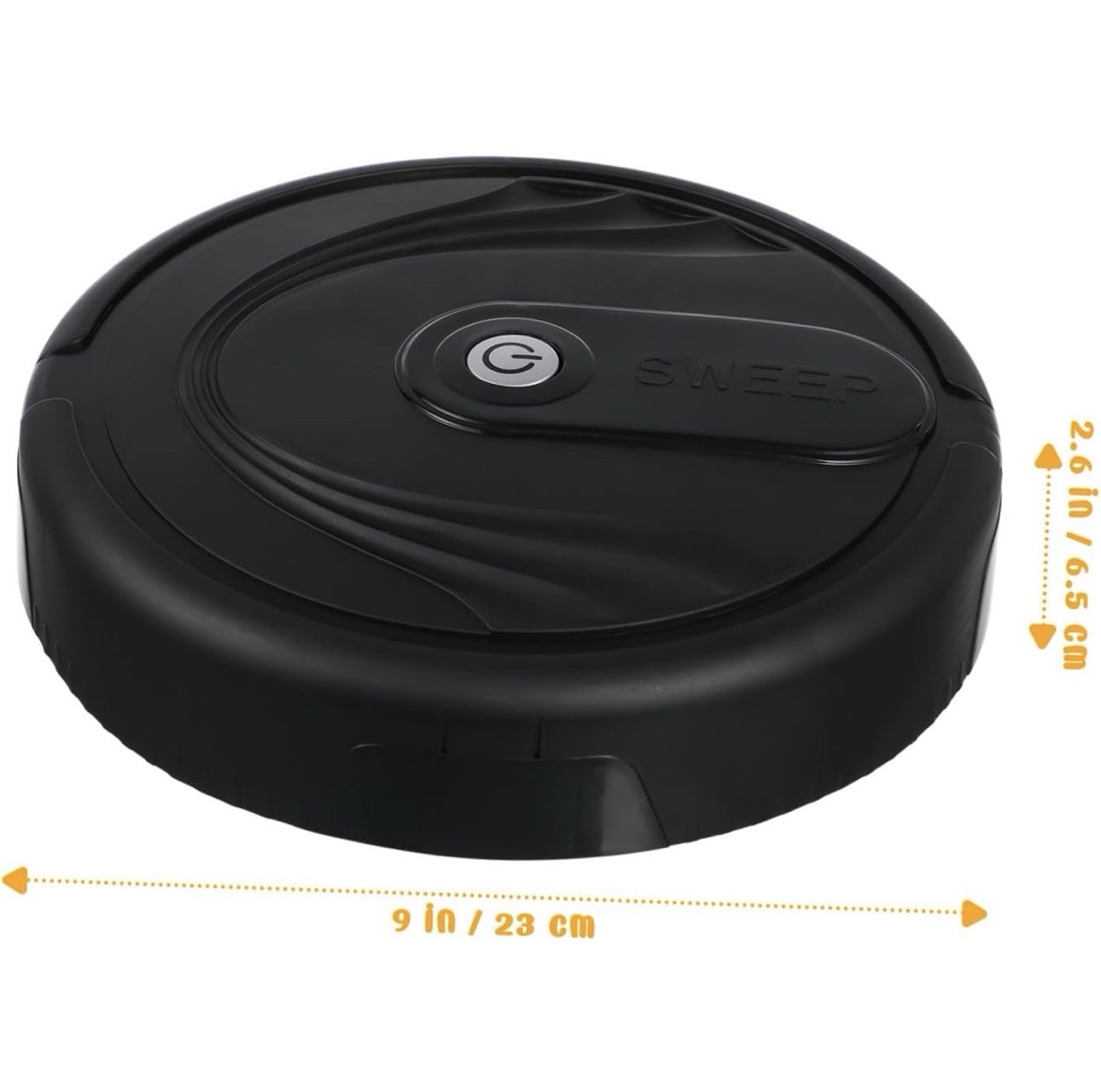 B-WELL Battery Operated Low Profile Sweeper, Hard Floor, Black