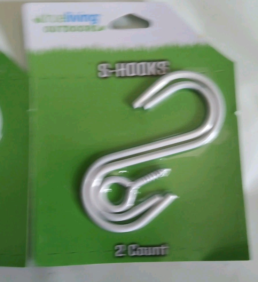 True Living 2″ S-Shaped Utility Hooks Attaches To Chains & Hooks 2 – 2 packs.