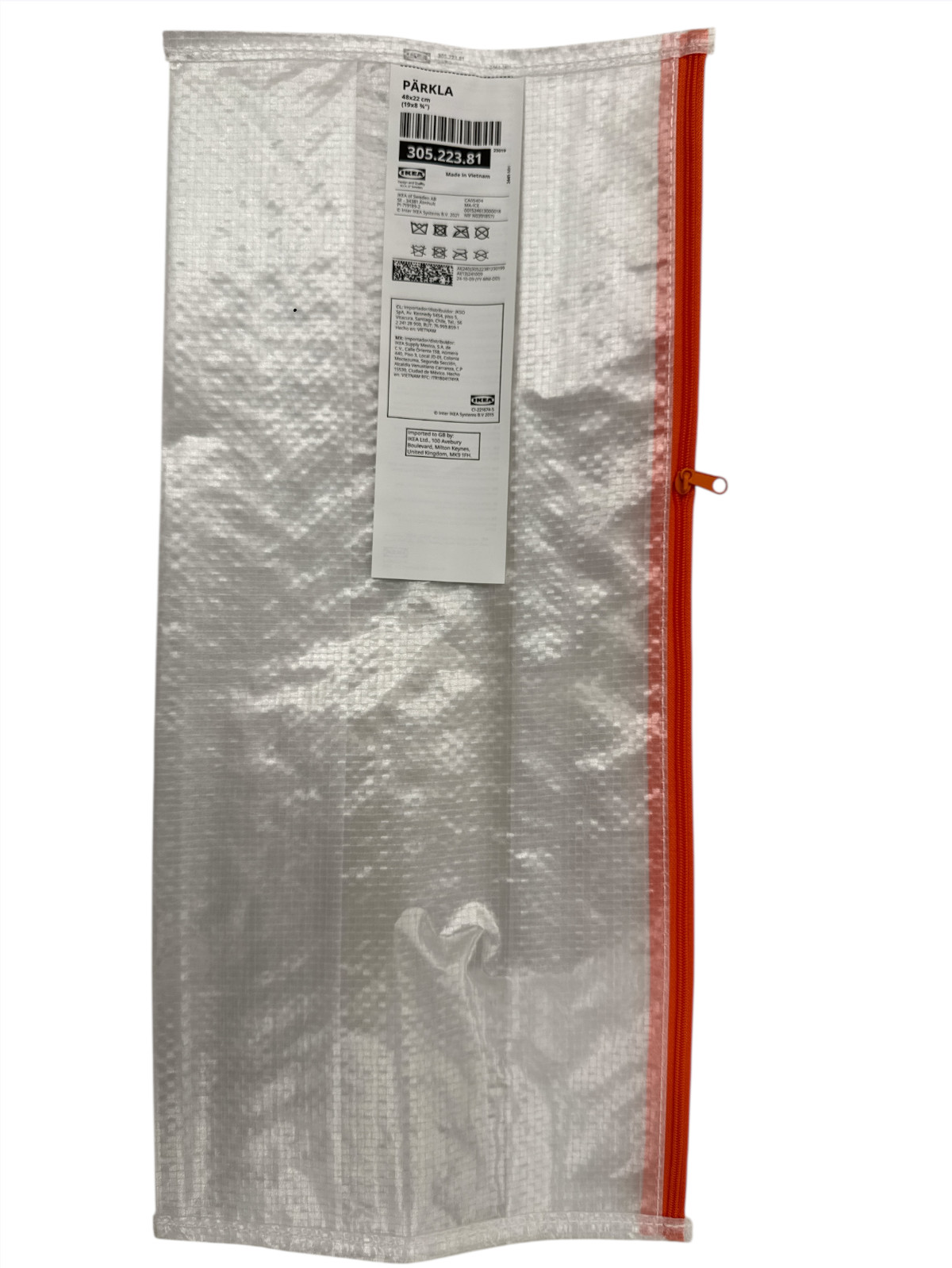 Brand New IKEA PARKLA White Storage Case Shoe Bag 48×22 cm (19×8 ¾ “) 305.223.81