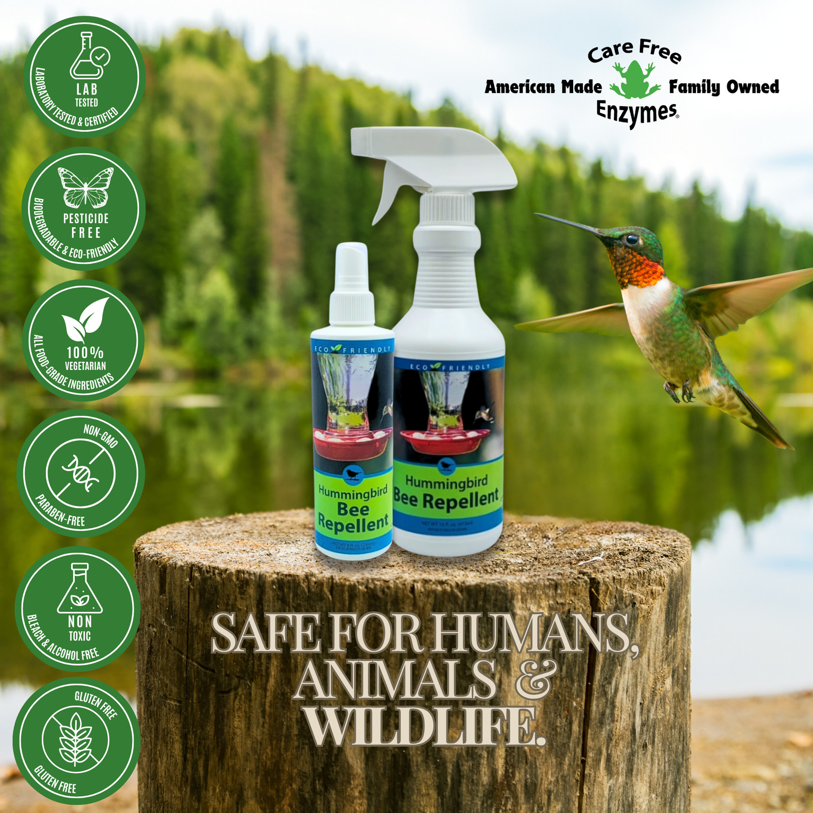 Natural Bee & Wasp Repellent for Hummingbird Feeders | Hummingbird Bee Repellent