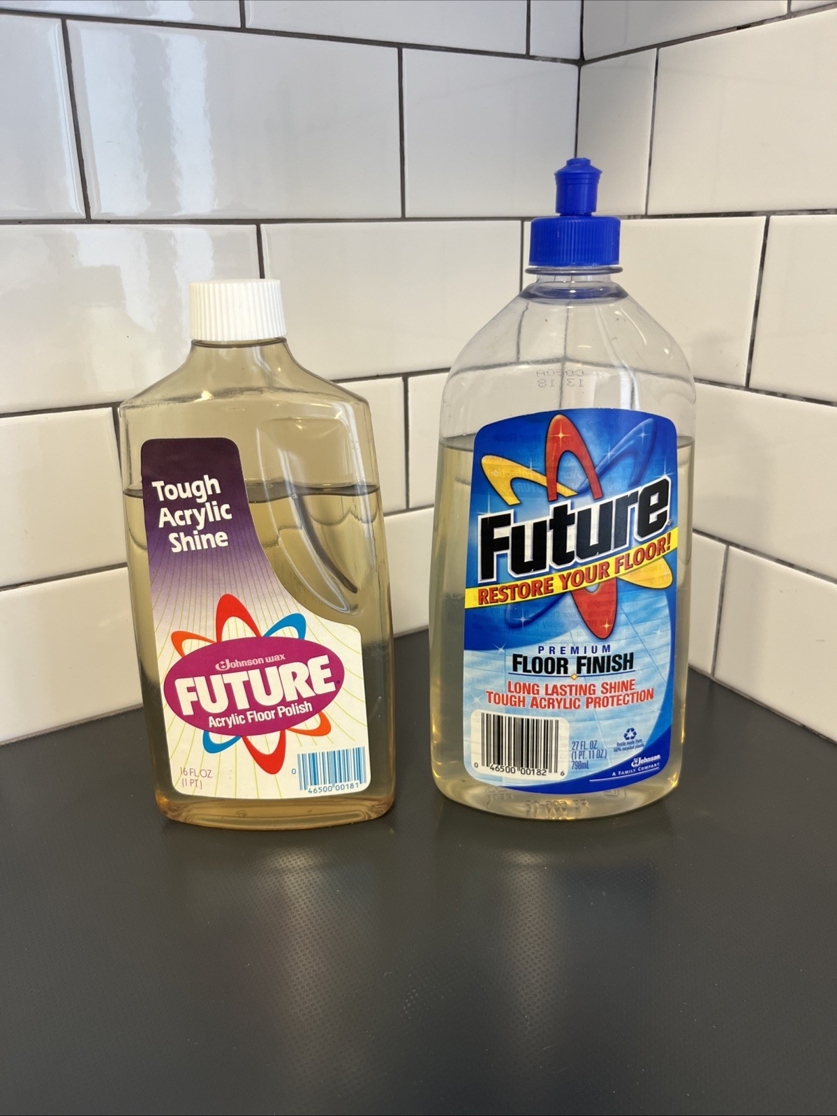 SC Johnson Future Shine Acrylic Floor Finish Polish Wax 16 & 27 fl oz 85% Full