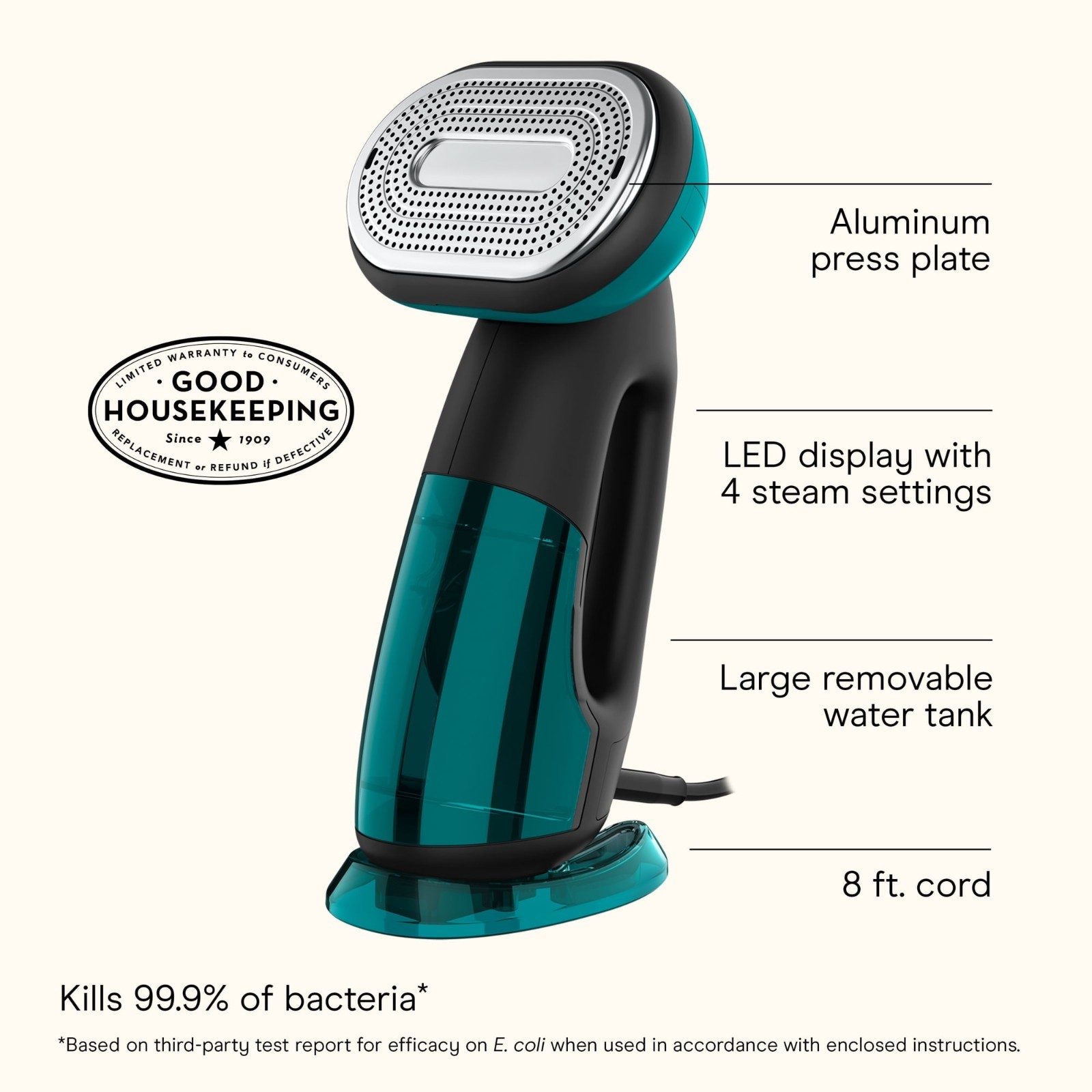 Conair Turbo Extreme Steam 2-in-1 Steam & Iron with Turbo – Black/Green (GS107)