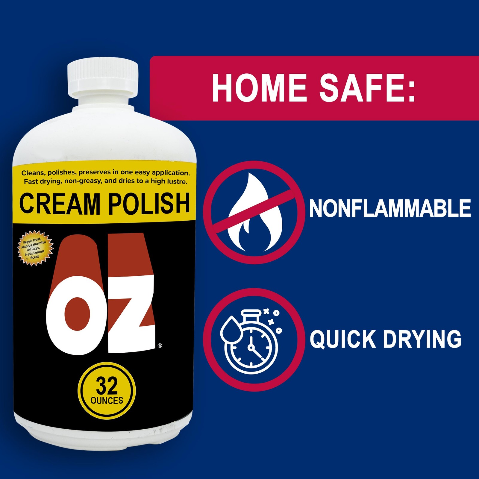 OZ Cream Polish, M860-0006, 1 Quart