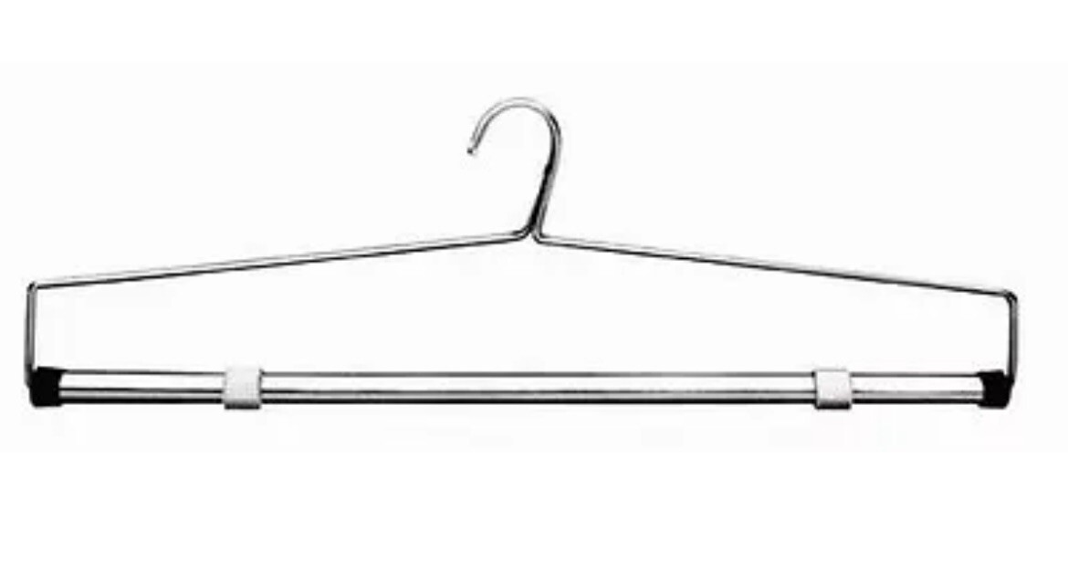 Chrome Metal Bedspread & Drapery Hanger 22″ Pack of 4