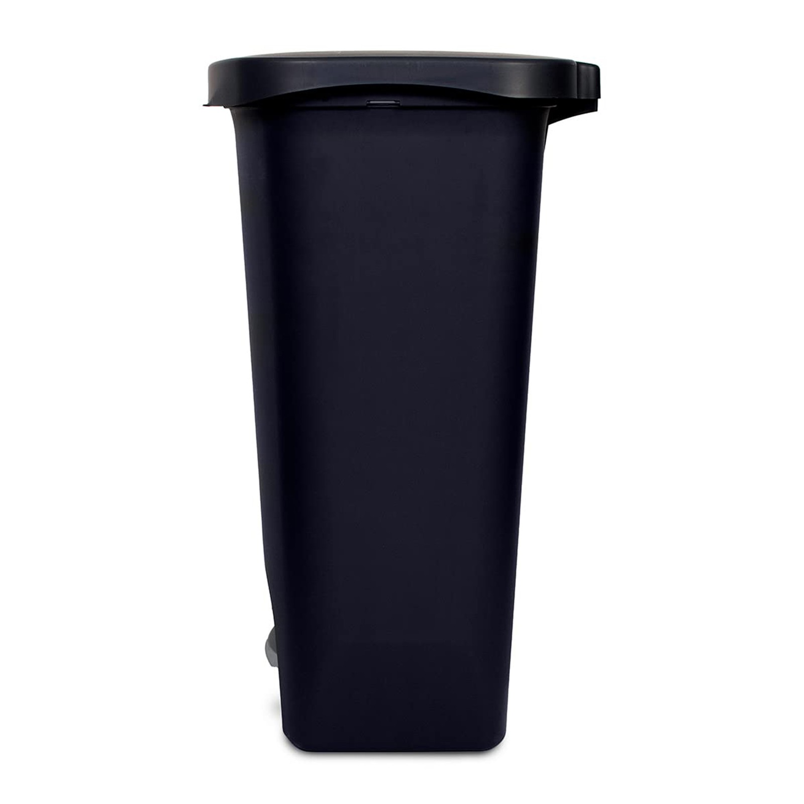 Glad Trash Can w/Lid, Foot Pedal & Garbage Bag Rings, 13 Gal, Black (Open Box)